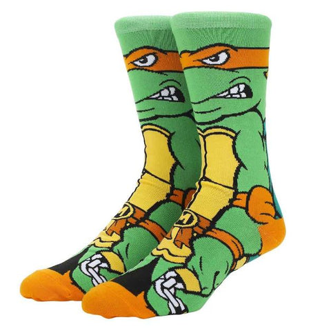TEENAGE MUTANT NINJA TURTLES MICHELANGELO ANIMIGOS 360 CHARACTER SOCKS