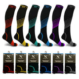 Extreme Fit Wholesale - KNEE-HIGH COMPRESSION SOCKS - ASSORTED DESIGNS: Sports / Large/XL