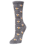 Infinity Classics International Inc. - Honey Bee Bamboo Blend Crew Socks: Black / 9-11