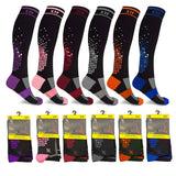Extreme Fit Wholesale - KNEE-HIGH COMPRESSION SOCKS - ASSORTED DESIGNS: Sports / Large/XL