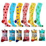 Extreme Fit Wholesale - KNEE-HIGH COMPRESSION SOCKS - ASSORTED DESIGNS: Sports / Large/XL