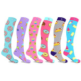 Extreme Fit Wholesale - NOVELTY COLLECTION COMPRESSION SOCKS - 6 ASST STYLES: Food Lovers / Small/Medium