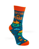 Fabdaz - Everything Is Fine Dumpster Fire Women's Crew Socks