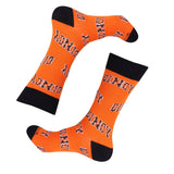 Barrel Down South - Orange Cincy Word Stripe Socks