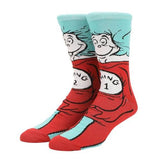 The Cat In The Hat Thing 1 & Thing 2 Buddy Mens Casual Crew Sock