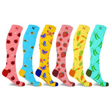 Extreme Fit Wholesale - KNEE-HIGH COMPRESSION SOCKS - ASSORTED DESIGNS: Sports / Large/XL