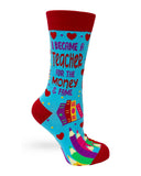 Fabdaz - I Became a Teacher For The Money and Fame Women's Crew Socks