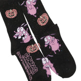 Courage The Cowardly Dog Mixed Character Art Pumpkin AOP Mens Athletic Crew Socks