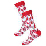 Barrel Down South - Red Stripe Ohio Shape Socks