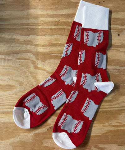 Barrel Down South - OH Ohio Shape Baseball Socks