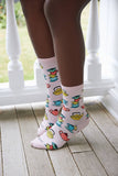 Infinity Classics International Inc. - Time for Tea Crew Socks: Powder Pink / 9-11