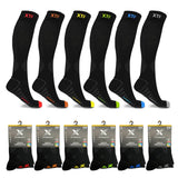 Extreme Fit Wholesale - KNEE-HIGH COMPRESSION SOCKS - ASSORTED DESIGNS: Sports / Large/XL