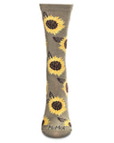 Infinity Classics International Inc. - Majestic Sunflower Bamboo Blend Crew Socks: Powder Pink / 9-11