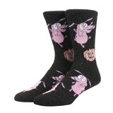 Courage The Cowardly Dog Mixed Character Art Pumpkin AOP Mens Athletic Crew Socks