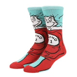 The Cat In The Hat Thing 1 & Thing 2 Buddy Mens Casual Crew Sock