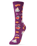 Infinity Classics International Inc. - MeMoi I Love Coffee Bamboo Crew Socks: Black / 9-11