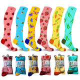 Extreme Fit Wholesale - NOVELTY COLLECTION COMPRESSION SOCKS - 6 ASST STYLES: Food Lovers / Small/Medium