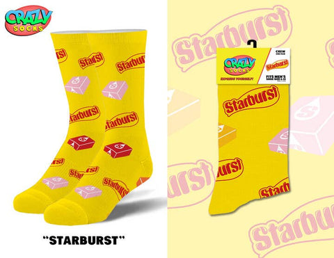 Crazy Socks - Starburst - Mens Crew Folded
