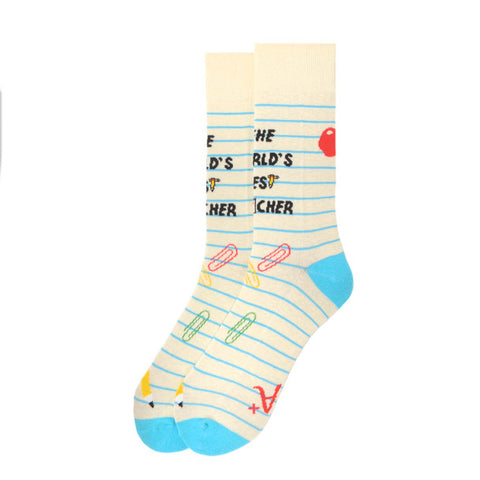 Men's "The World's Best Teacher" Novelty Socks