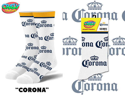 Crazy Socks - Corona Gold - Mens Crew Folded