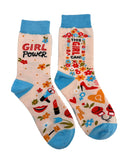 Fabdaz - Girl Power Empowering Women's Crew Socks