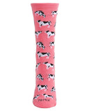 Infinity Classics International Inc. - MeMoi Cows Bamboo Blend Crew Socks: Confetti Pink / 9-11