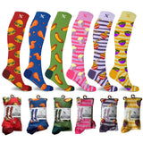 Extreme Fit Wholesale - NOVELTY COLLECTION COMPRESSION SOCKS - 6 ASST STYLES: Food Lovers / Small/Medium
