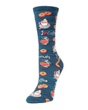 Infinity Classics International Inc. - MeMoi I Love Coffee Bamboo Crew Socks: Black / 9-11