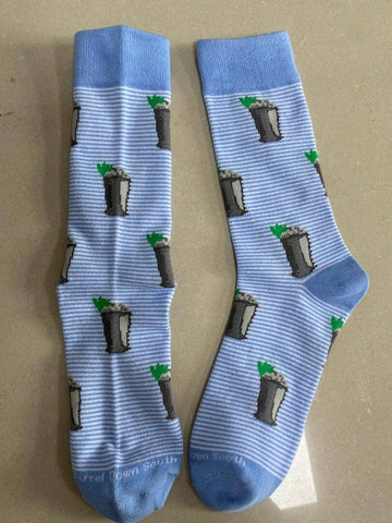 Barrel Down South - Mint Julep Kentucky Horse Racing Socks - Revised