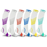 Extreme Fit Wholesale - ULTRA V-STRIPED WHITE EDITION COMPRESSION SOCKS (6-PAIRS): S/M