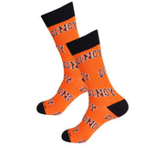Barrel Down South - Orange Cincy Word Stripe Socks