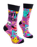 Fabdaz - Cute but Psycho Women's Crew Socks
