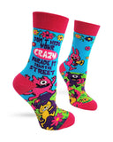 Fabdaz - Don't Hide Your Crazy, Parade it Down... Women's Crew Socks