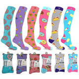 Extreme Fit Wholesale - NOVELTY COLLECTION COMPRESSION SOCKS - 6 ASST STYLES: Food Lovers / Small/Medium