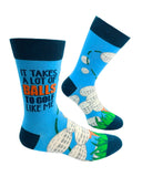 Fabdaz - It Takes a Lot of Balls to Golf Like Me Men's Novelty Socks
