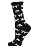 Infinity Classics International Inc. - MeMoi Cows Bamboo Blend Crew Socks: Confetti Pink / 9-11