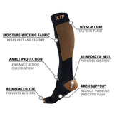 Extreme Fit Wholesale - KNEE-HIGH COMPRESSION SOCKS - ASSORTED DESIGNS: Sports / Large/XL