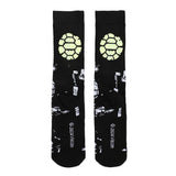 Teenage Mutant Ninja Turtles UV Color Change Turtle Power Men's Black Athletic Crew Sock