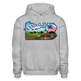Pennsylvania Whimsical State Logo Heavy Blend Adult Hoodie - heather gray