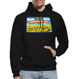 North Dakota Whimsical State Logo Heavy Blend Adult Hoodie - black