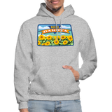North Dakota Whimsical State Logo Heavy Blend Adult Hoodie - heather gray