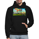 South Dakota Whimsical State Logo Heavy Blend Adult Hoodie - black