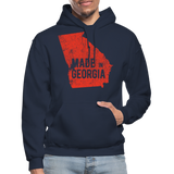 Georgia - Made in Georgia Heavy Blend Adult Hoodie - navy