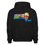 Massachusetts Whimsical Heavy Blend Adult Hoodie - black