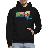 Massachusetts Whimsical Heavy Blend Adult Hoodie - black