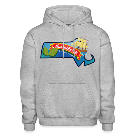 Massachusetts Whimsical Heavy Blend Adult Hoodie - heather gray