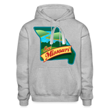 Missouri Whimsical State Logo Heavy Blend Adult Hoodie - heather gray