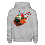 West Virginia Whimsical State Logo Heavy Blend Adult Hoodie - heather gray
