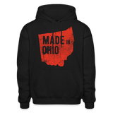 Ohio - Made in Ohio Red Heavy Blend Adult Hoodie - black