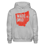 Ohio - Made in Ohio Red Heavy Blend Adult Hoodie - heather gray